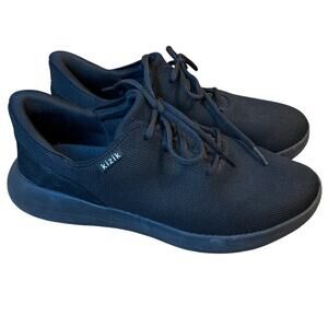 Kizik Sneaker Madrid Eco Knit Hand Free Step In Shoe Triple Black Men’s 10 Wide